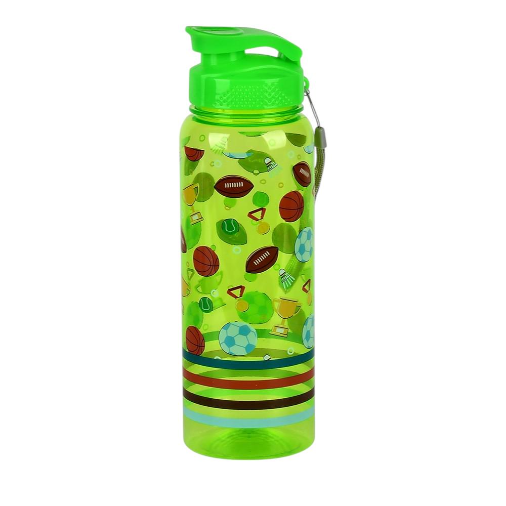Бутылка-поилка детская Stenson Rainbow принт со спортивными мячами 770 мл Салатовый (WW02840)
