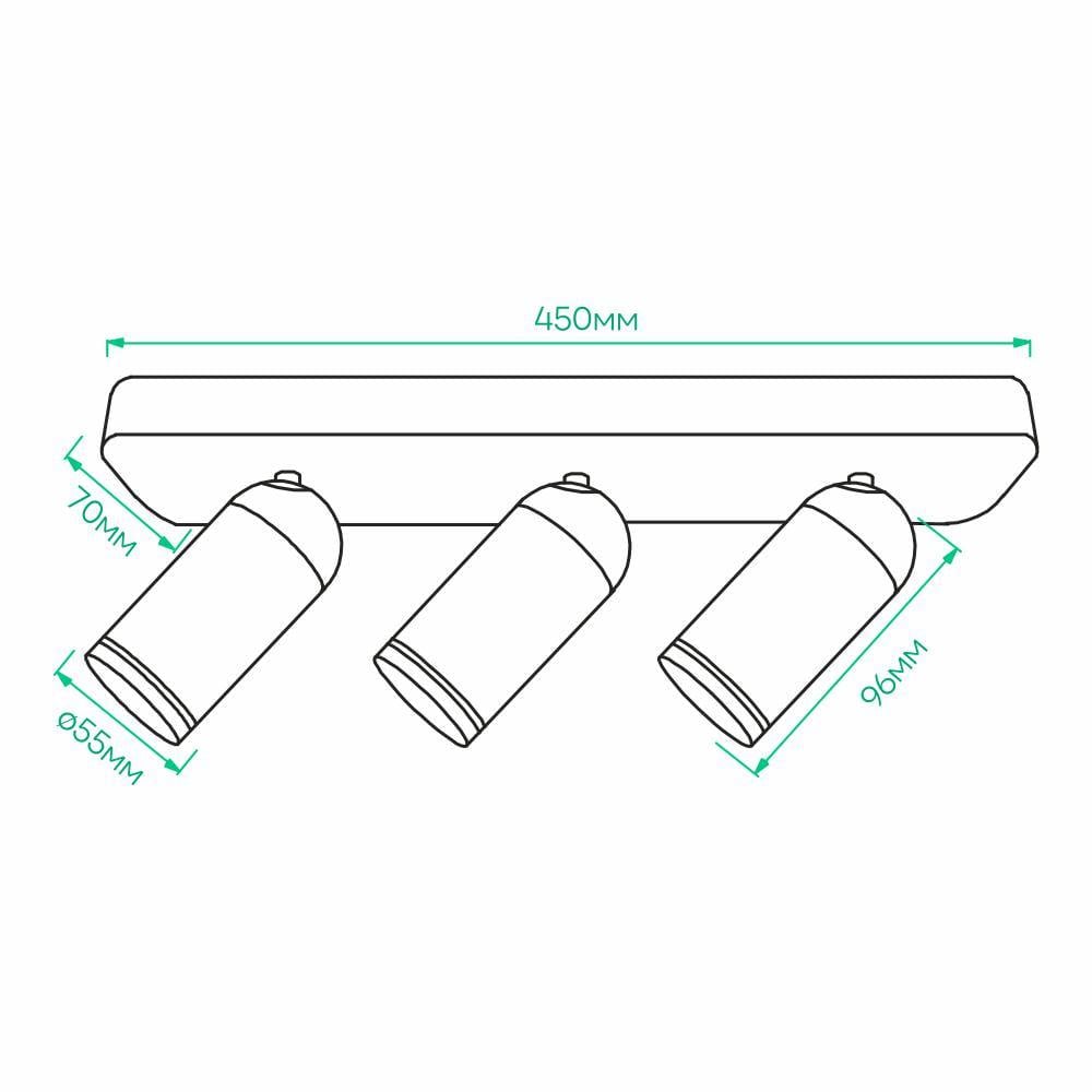 Накладной поворотный светильник Ardero ML316-3 G5.3 Черный - фото 3 Накладной поворотный светильник Ardero ML316-3 G5.3 Черный - фото 3
