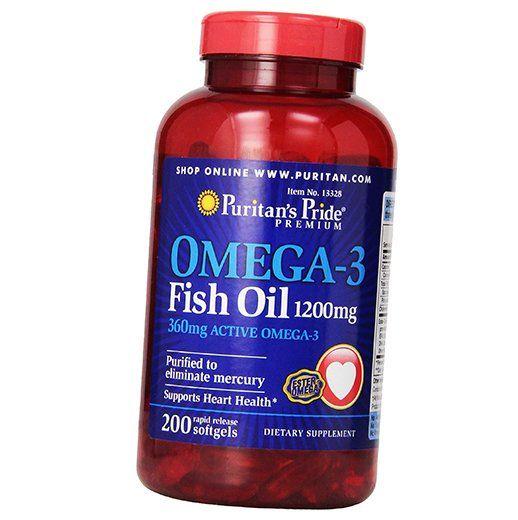 Омега 3 Puritan's Pride Omega-3 Fish Oil 1200 200 гел. капс. (67367010)