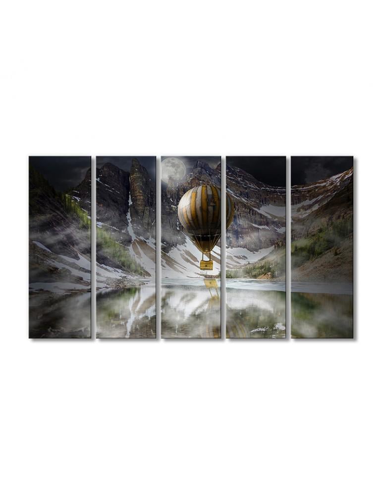 Картина модульная Полет на воздушном шаре 5 модулей 90x135 см Картина модульная Полет на воздушном шаре 5 модулей 90x135 см