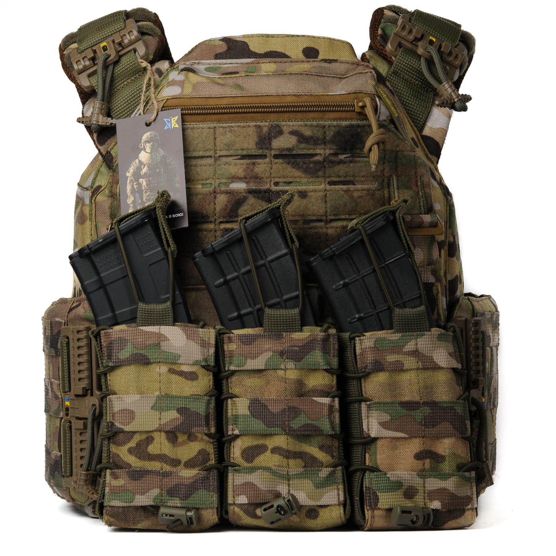 Плитоноска женская Warmor gen3 FL for Ladies С подсумками под магазины АК и быстрым боковым и верхним сбросом без плит Мультикам - фото 2