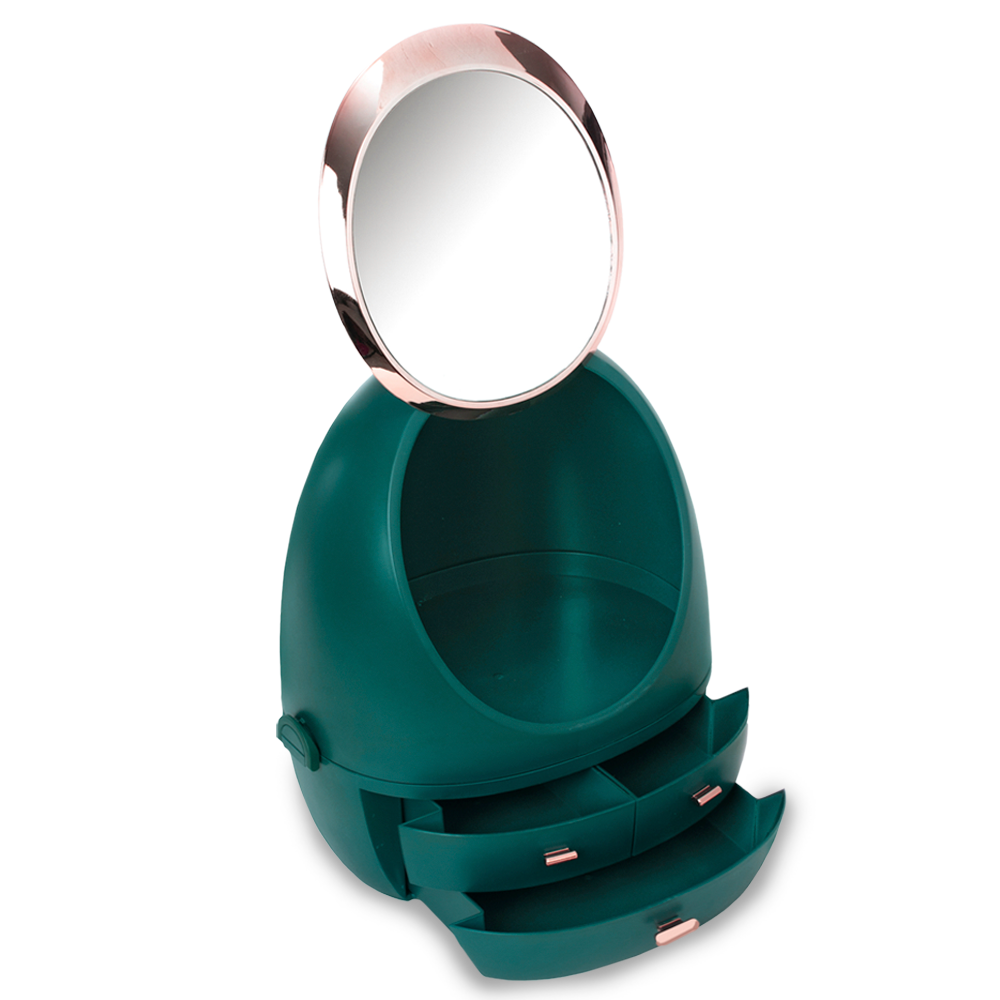 Органайзер для косметики із дзеркалом Зелений (7499)