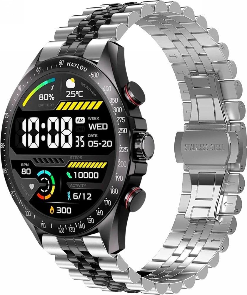 Браслет металевий Stech Line для Haylou Solar Pro LS18 Silver Black (40845-69)