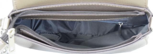 Сумка жіноча з шкірозамінника Срібна бронза - фото 5 Сумка жіноча з шкірозамінника Срібна бронза - фото 5