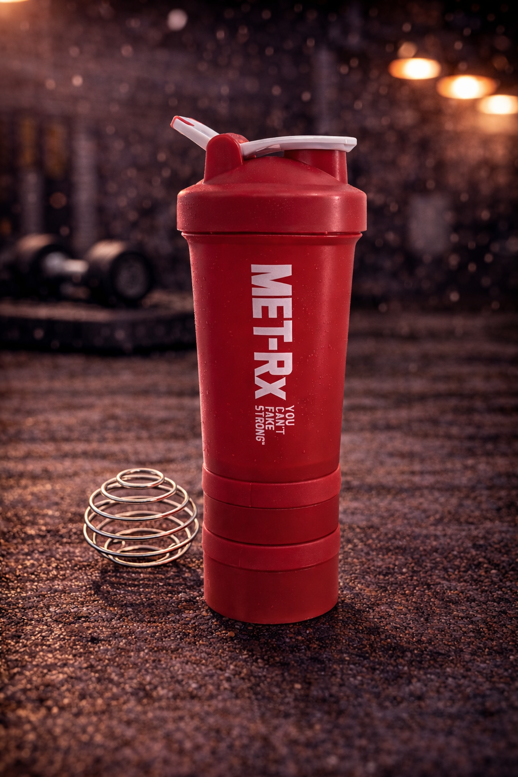 Шейкер спортивный MET-Rx 450 мл на 2 отсека Красный (27105189)