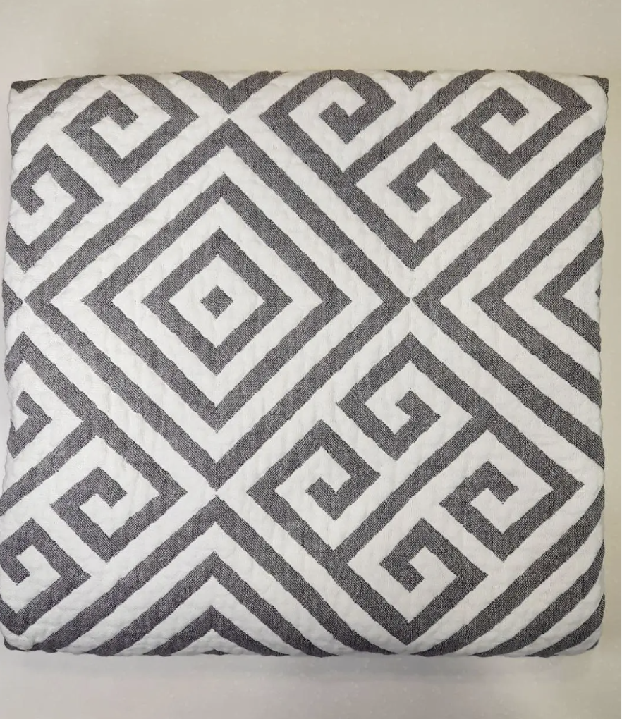 Плед покрывало Colorful home Лабиринт 220х240 Графит