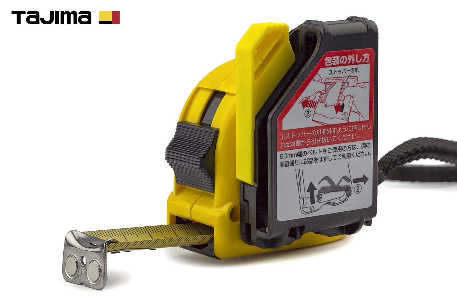 Рулетка будівельна Tajima Goatu Hi Lock GASFLM2550 посилена стрічка з тримачем на ремінь магнітна 5,0 м (1001-1894) - фото 2