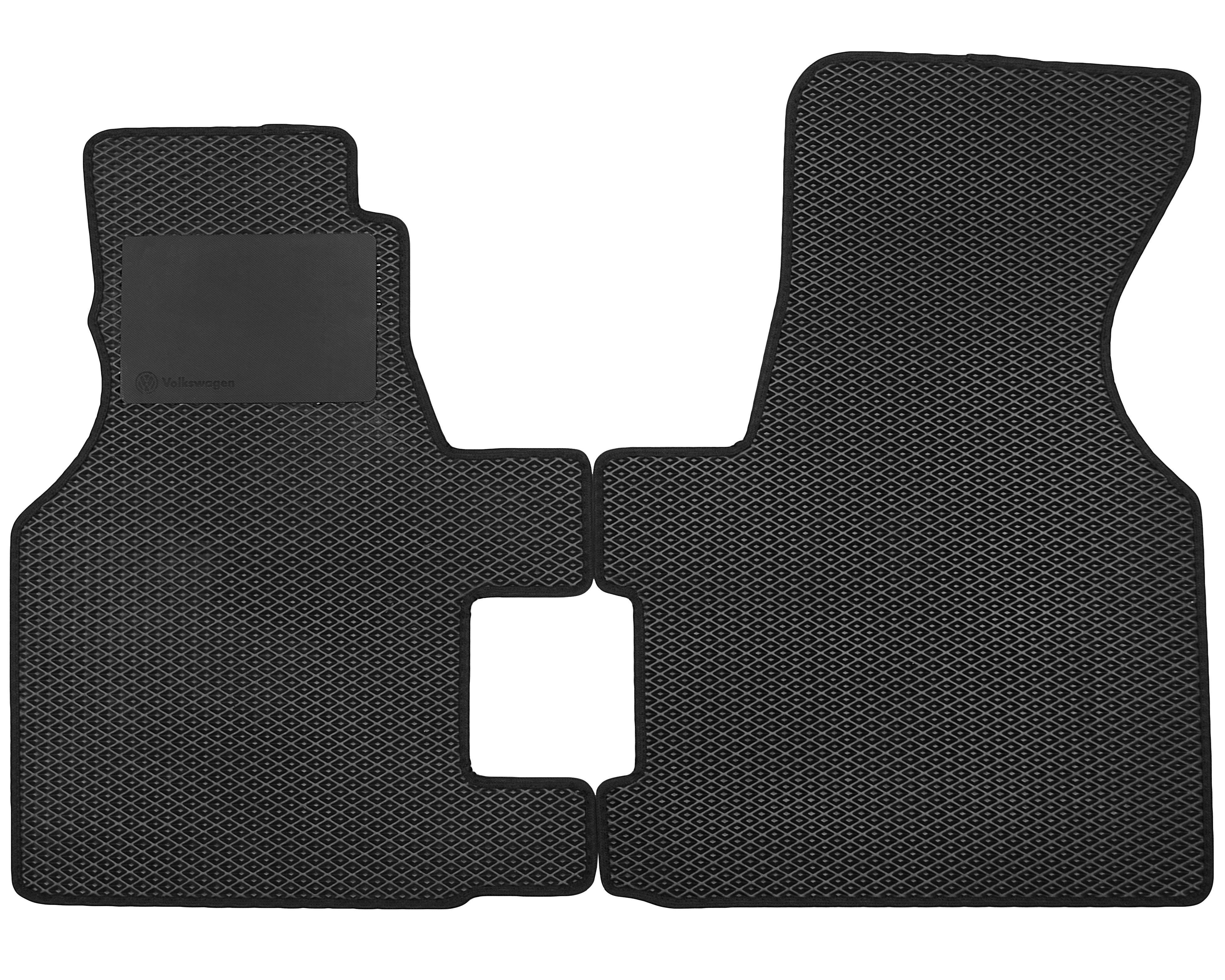 Килимки в салон передні для Volkswagen Transporter T4 '90-03 EVA-полімерні з підп'ятником Kinetic Чорний