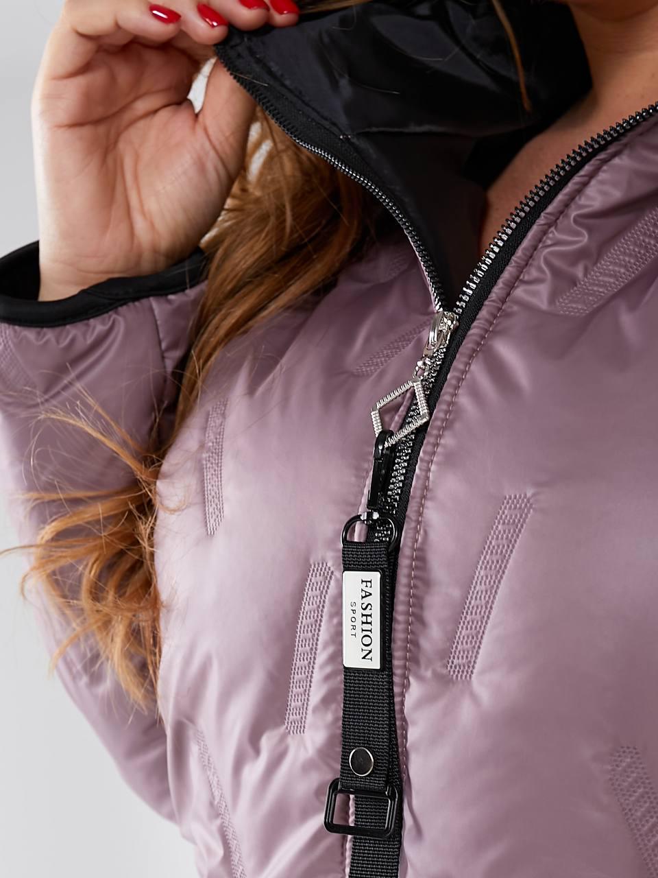 Куртка жіноча на блискавці весна/осінь р. 64-66 Какао (1397) - фото 3 Куртка жіноча на блискавці весна/осінь р. 64-66 Какао (1397) - фото 3