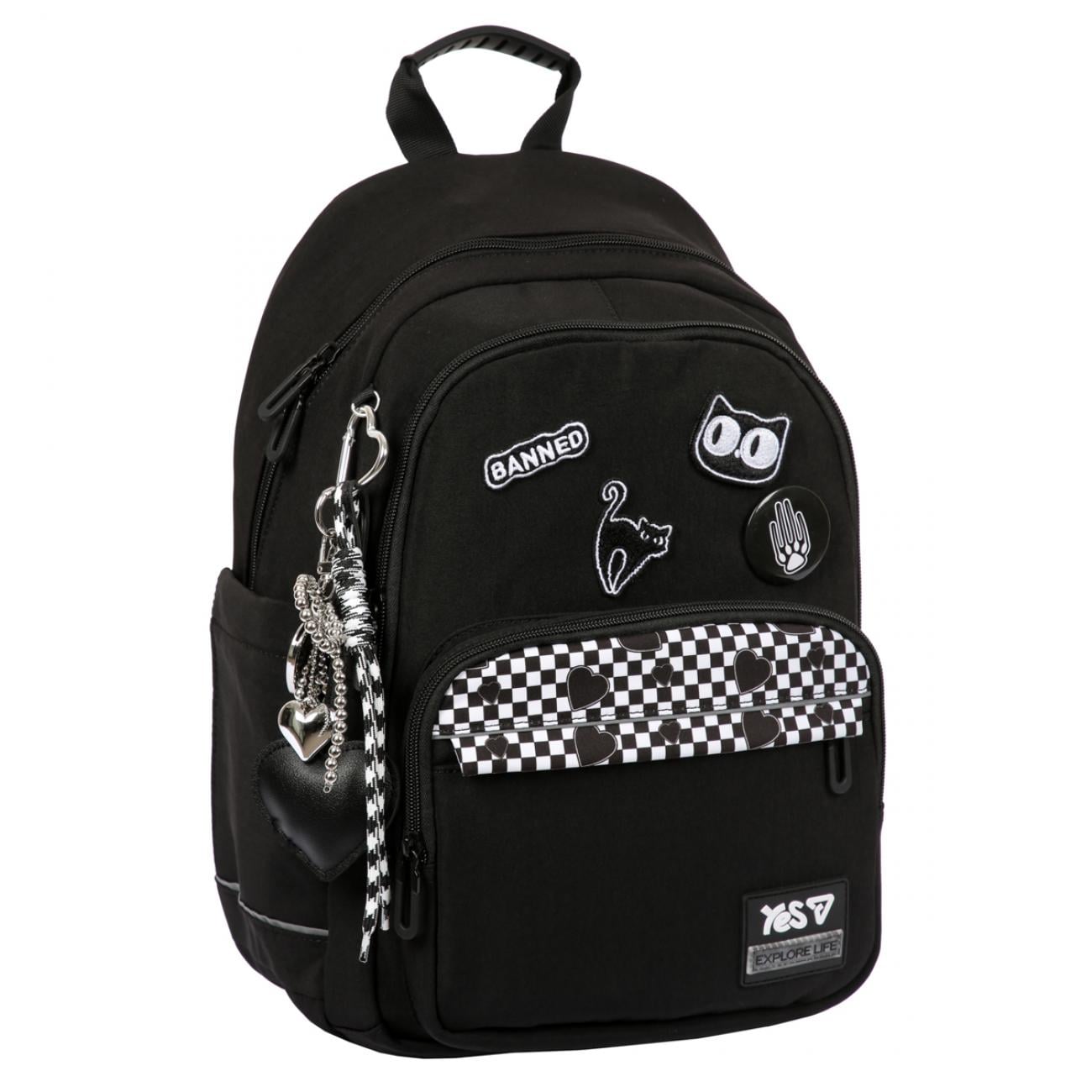 Школьный рюкзак YES Black Cat TS-47M (550306)