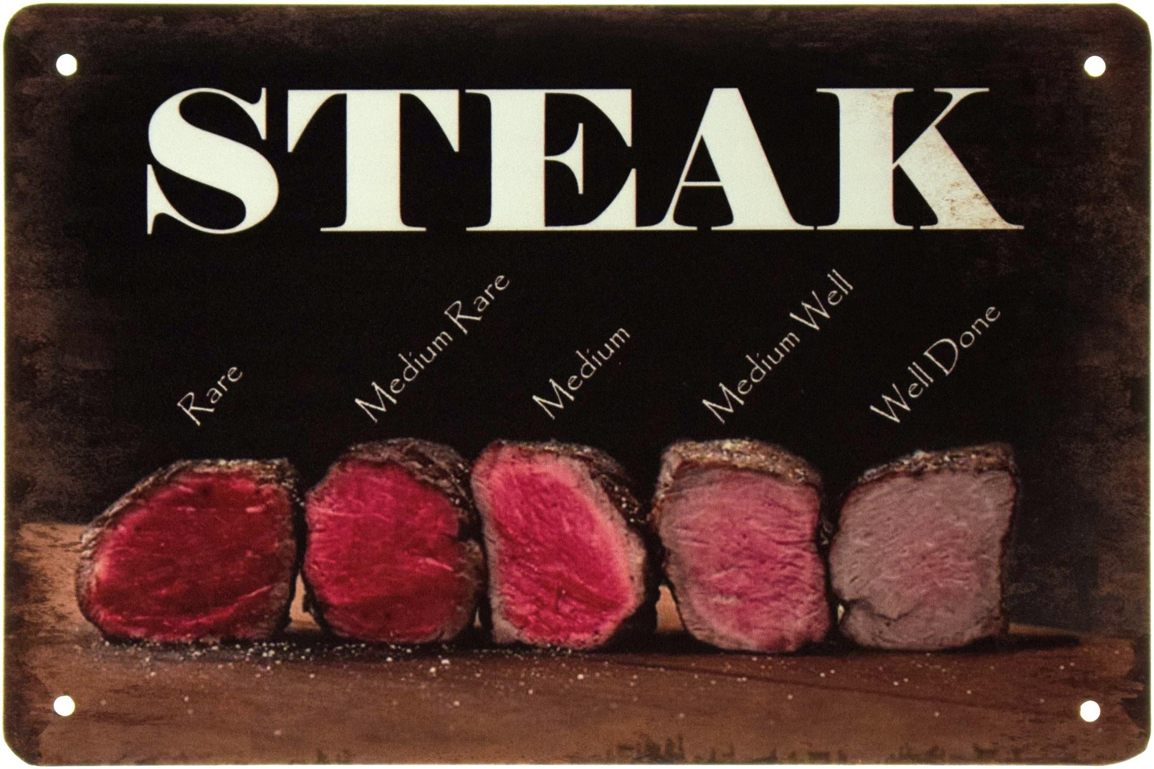 Табличка металева Про смажування Стейку/Steak 20x30 см