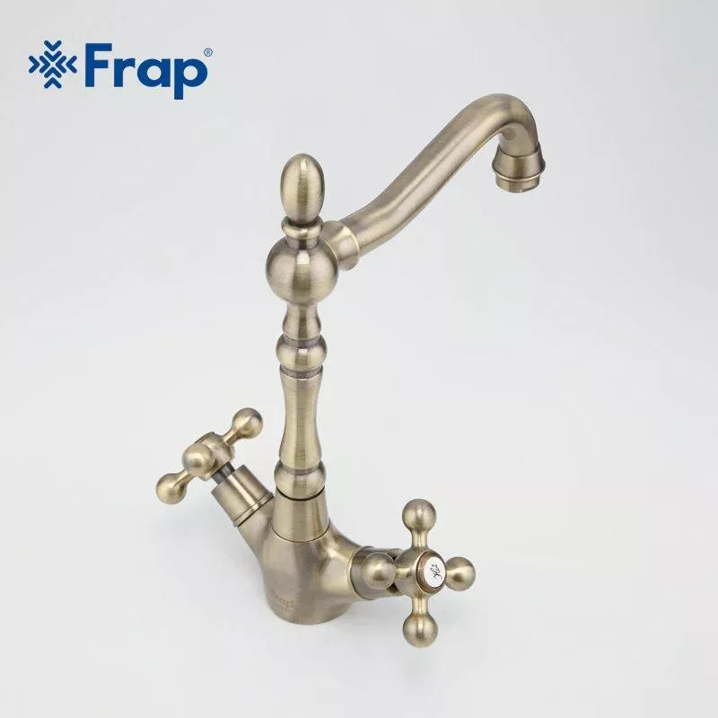 Смеситель кухонный Frap F4019-4 Бронзовый (24582905) - фото 3