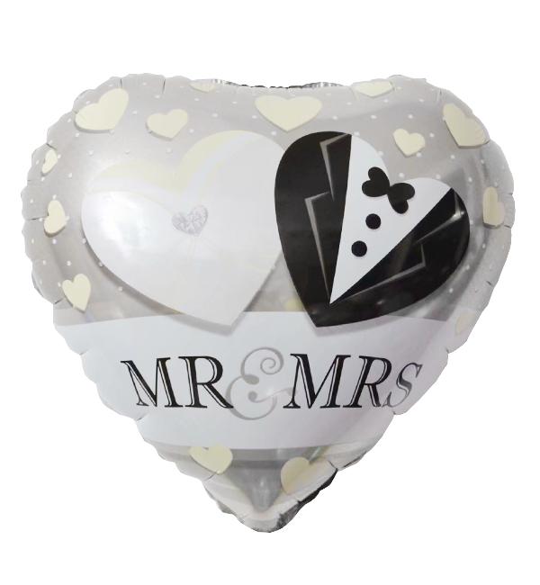 Воздушные шарики Mr&Mrs 45 см