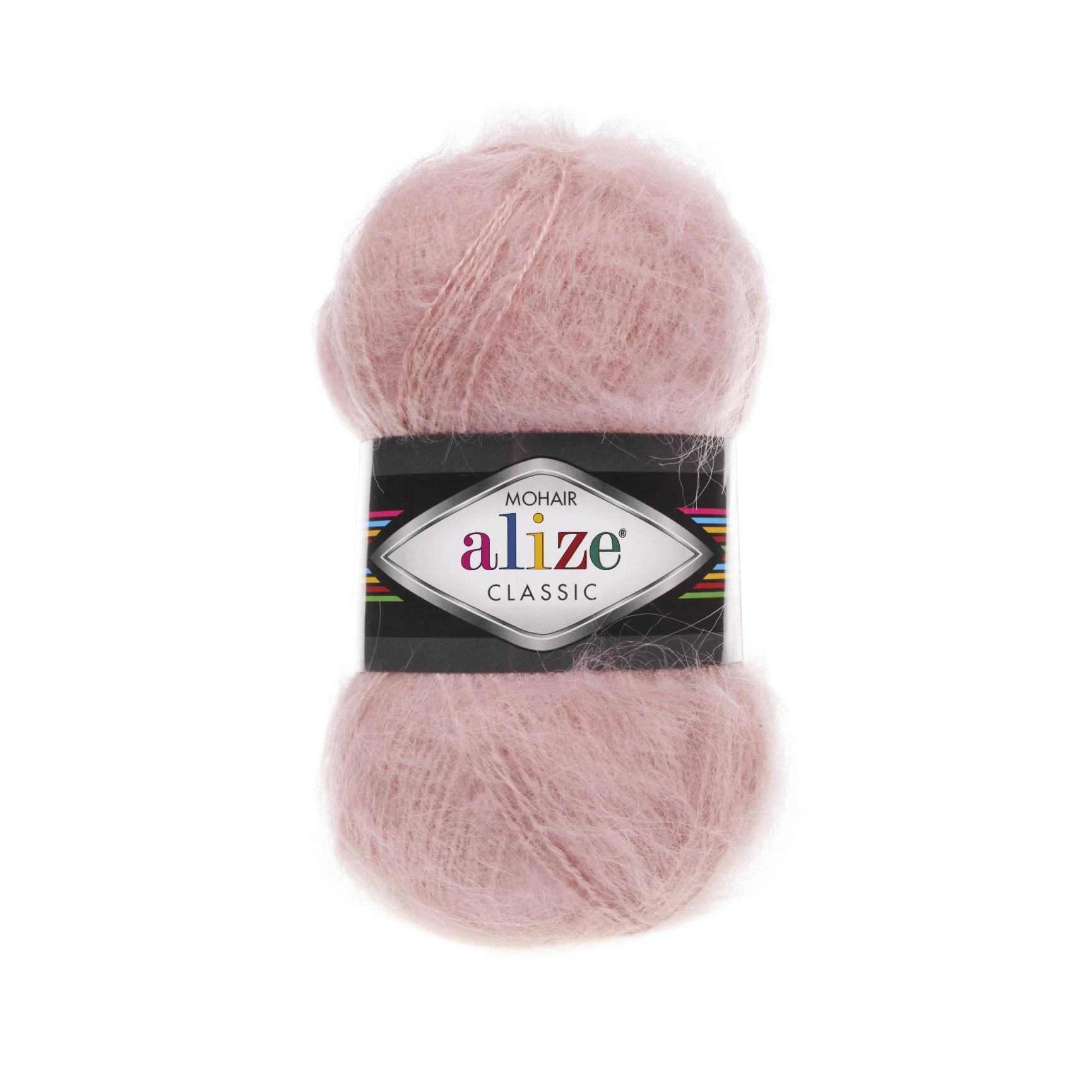 Пряжа Alize Mohair Classic 161 Пудра (6509)