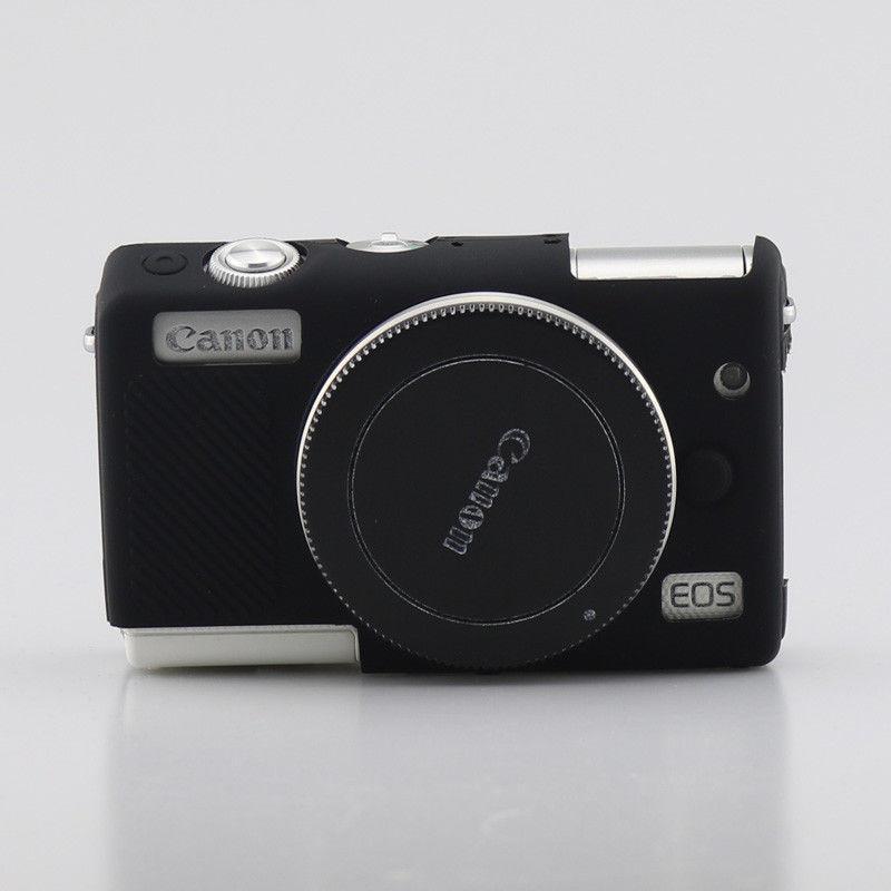 Чехол защитный силиконовый для фотоаппаратов Canon EOS M100 M200 Черный