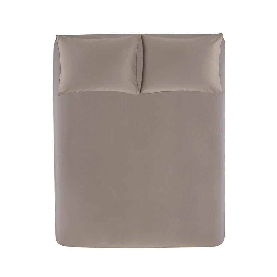 Простынь на резинке с наволочками Penelope Lia stone 180x200+50x70 см 2 шт. Бежевый (svt-2000022324748)