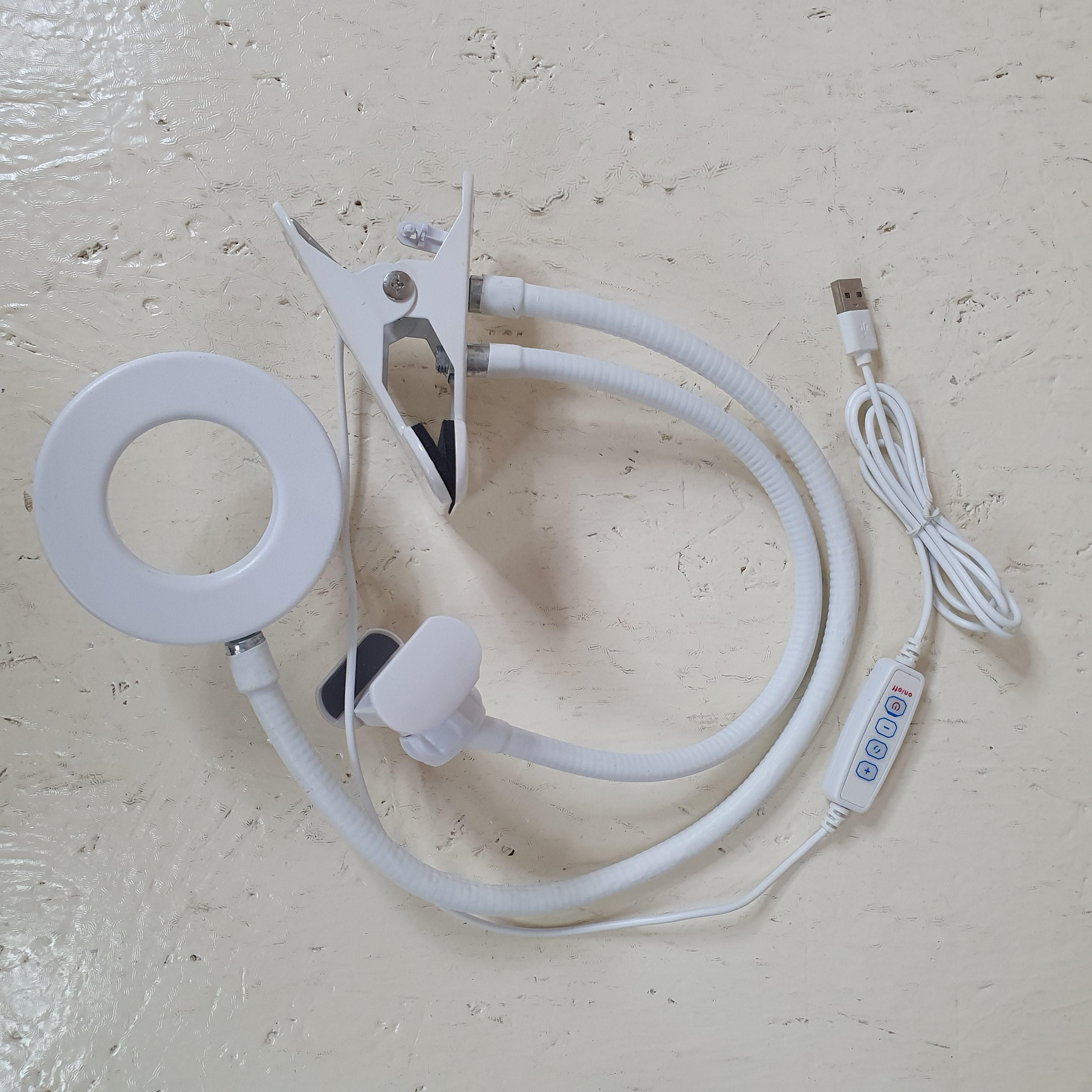 Кольцевая лампа-прищепка Professional Live Streem LS-0066 LED с гибкой крепью 50 см (GKL-9-White.) Кольцевая лампа-прищепка Professional Live Streem LS-0066 LED с гибкой крепью 50 см (GKL-9-White.)
