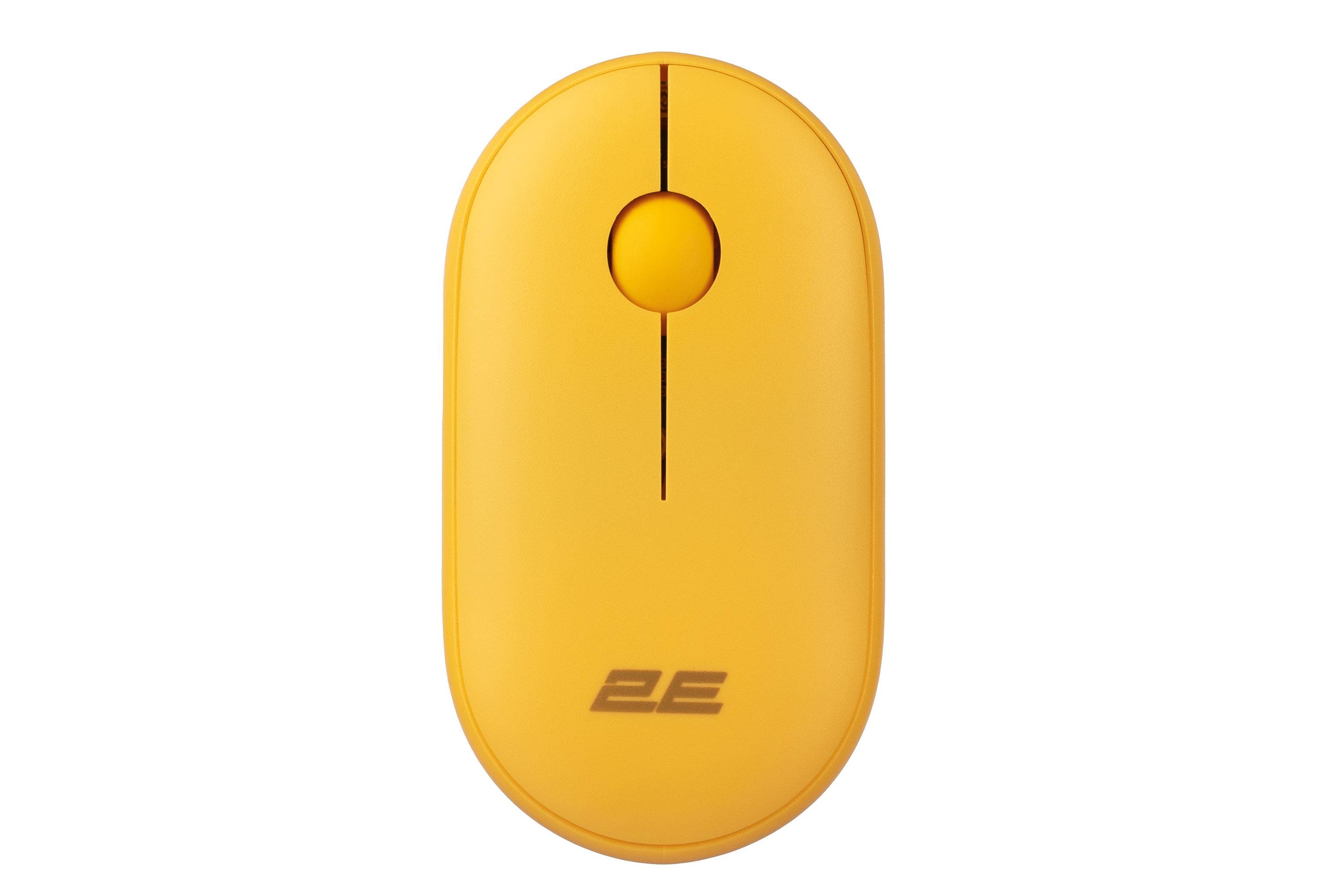 Комп'ютерна мишка бездротова 2E MF300 Silent Plug & Play Жовтий (2E-MF300WYW)