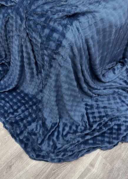 Покрывало плюш Soft Night в полоску 200х230 см Синий (87-137) - фото 3