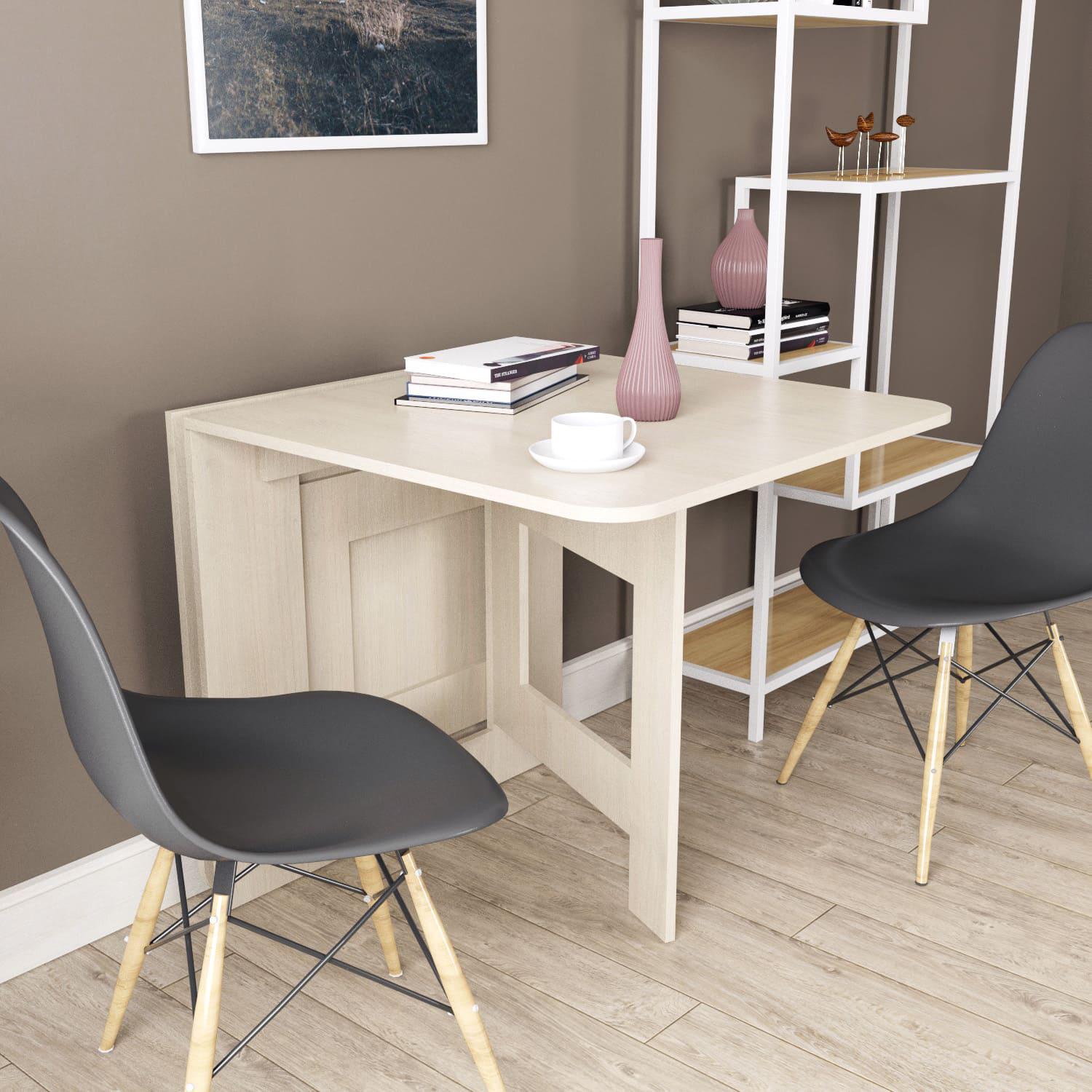 Обеденный стол-трансформер Slim Bag 770x750x100 мм Дуб Гикори Рокфорд светлый (GATB23060000000) - фото 3 Обеденный стол-трансформер Slim Bag 770x750x100 мм Дуб Гикори Рокфорд светлый (GATB23060000000) - фото 3