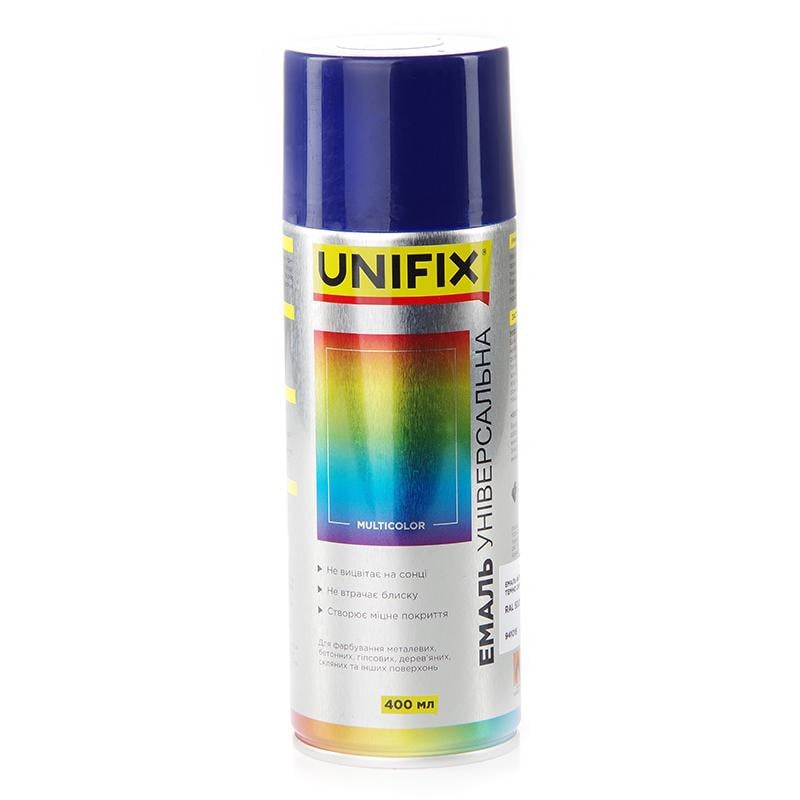 Эмаль акриловая Unifix универсальная 400 мл RAL 5022 Темно синий глянец (941016)