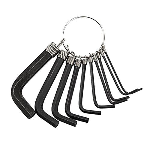 Набор шестигранников 10в1 брелок 1.5-10мм металл