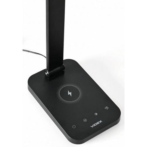 Лампа настільна з бездротовою зарядкою Videx VL-TF17B LED 18W 1800-6500K 500Lm Black (571975) - фото 7