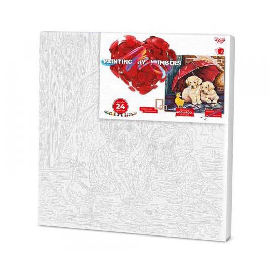 Картина по номерам Danko Toys KpNe-40х40-02-07 Щенок под зонтиком 40x40 см Картина по номерам Danko Toys KpNe-40х40-02-07 Щенок под зонтиком 40x40 см