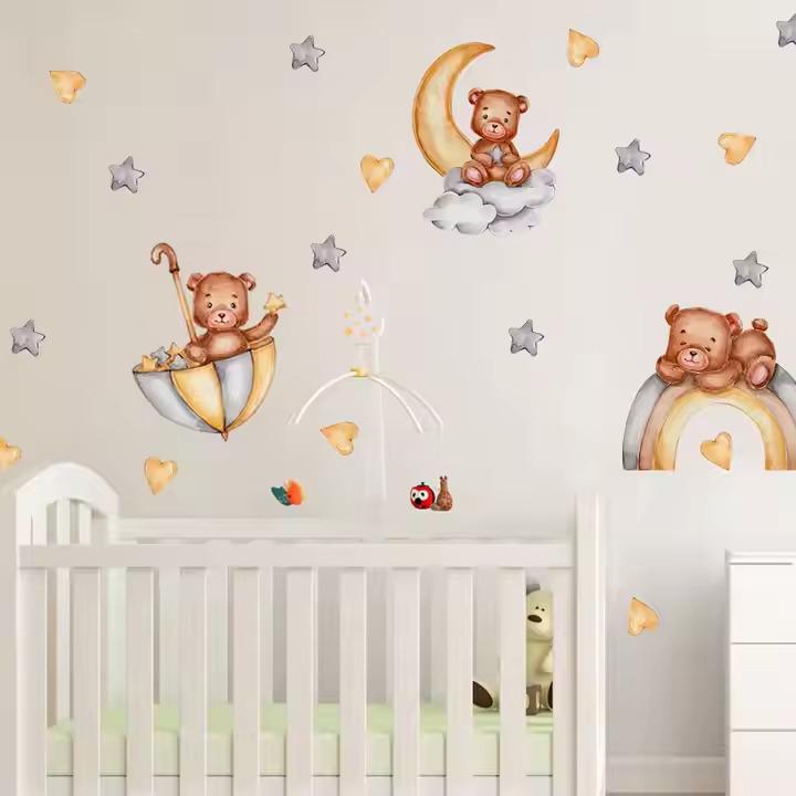 Наклейки вінілові Три ведмежати декоративні в дитячу кімнату 30х90 см - фото 4 Наклейки вінілові Три ведмежати декоративні в дитячу кімнату 30х90 см - фото 4