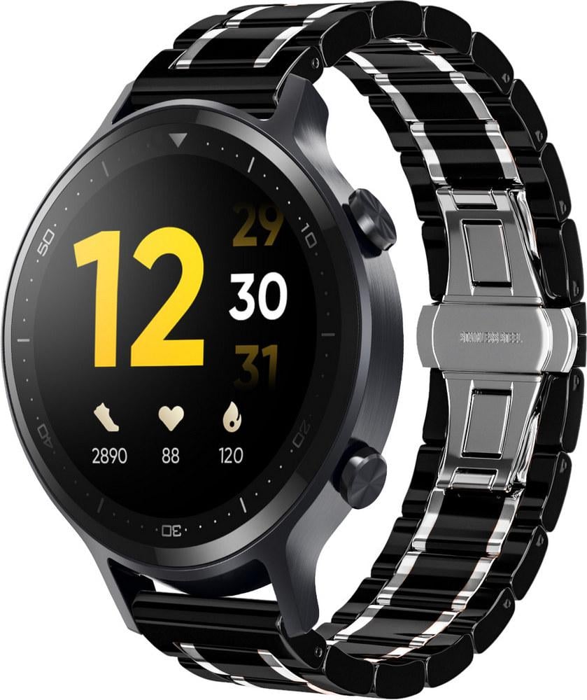 Ремінець керамічний Ceramo для Realme Watch S Black/White (28711-1E) Ремінець керамічний Ceramo для Realme Watch S Black/White (28711-1E)