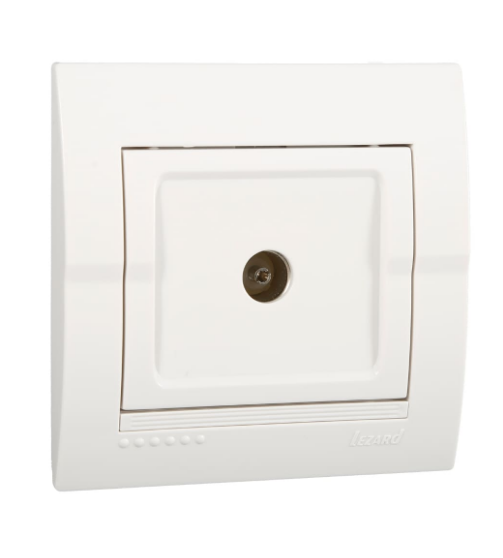 Розетка телевизионная проходная Lezard Deriy Белый (26303121)