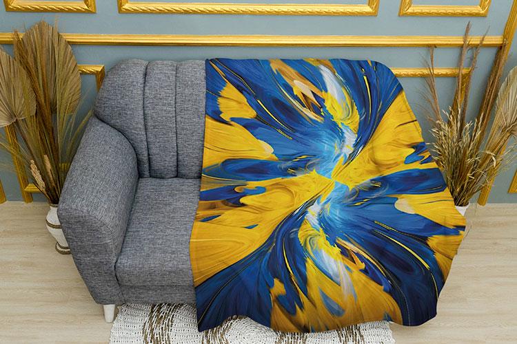 Плед PromoZP Паттерн Украинский Аннотация плюш однослойный 135х150 см (102435)