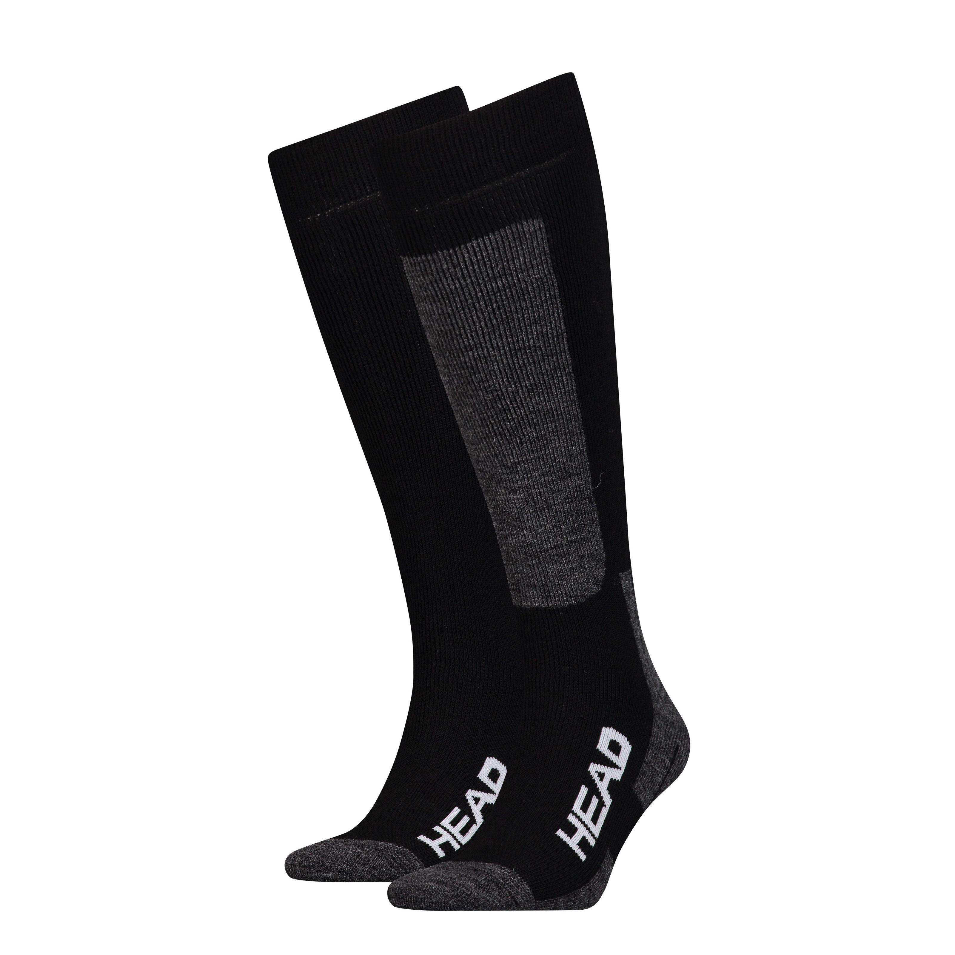 Носки Head Unisex Ski Kneehigh 2 пары р. 35/36/37/38 Black/Gray (791003001-213)