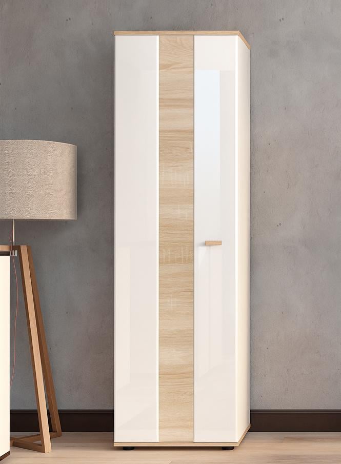 Шафа для одягу Майстер Форм Марс МДФ 550х380х1950 мм Білий/Дуб сонома (21854)