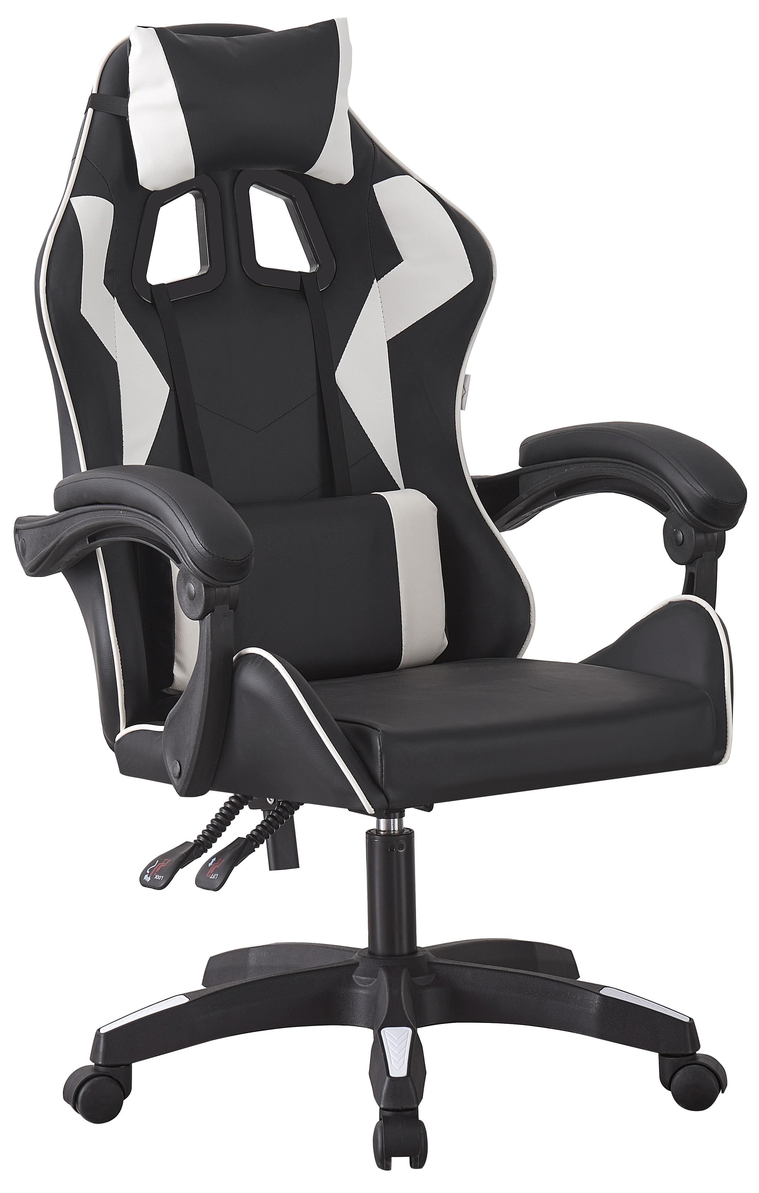 Кресло геймерское Bonro B-0519 Черный с белым (4858)