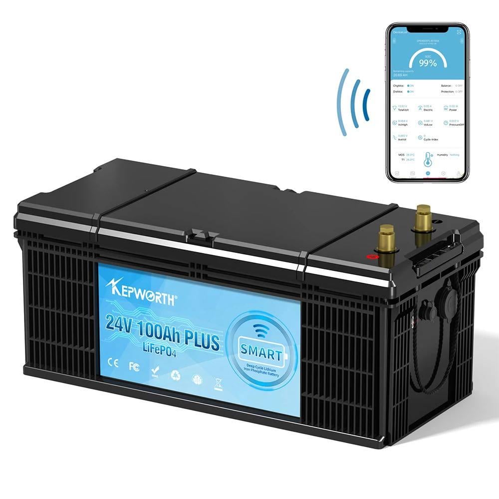 Акумулятор для ДБЖ с Bluetooth Kepworth BMS LifePo4 100 Ah 24V 2560Wh (KW24100) - фото 3 Акумулятор для ДБЖ с Bluetooth Kepworth BMS LifePo4 100 Ah 24V 2560Wh (KW24100) - фото 3