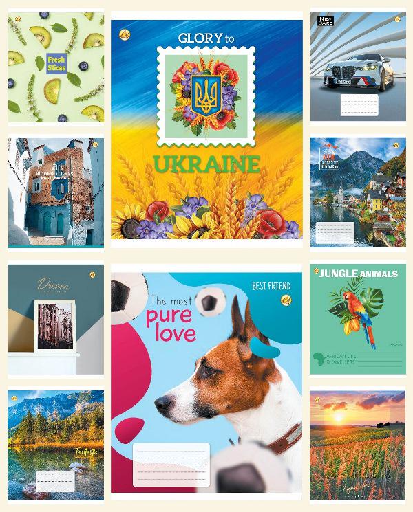 Зошити учнівські у лінійку Тетрада 32401 Мікс 1 36 арк. 20 шт. в уп. (MTT-164606)