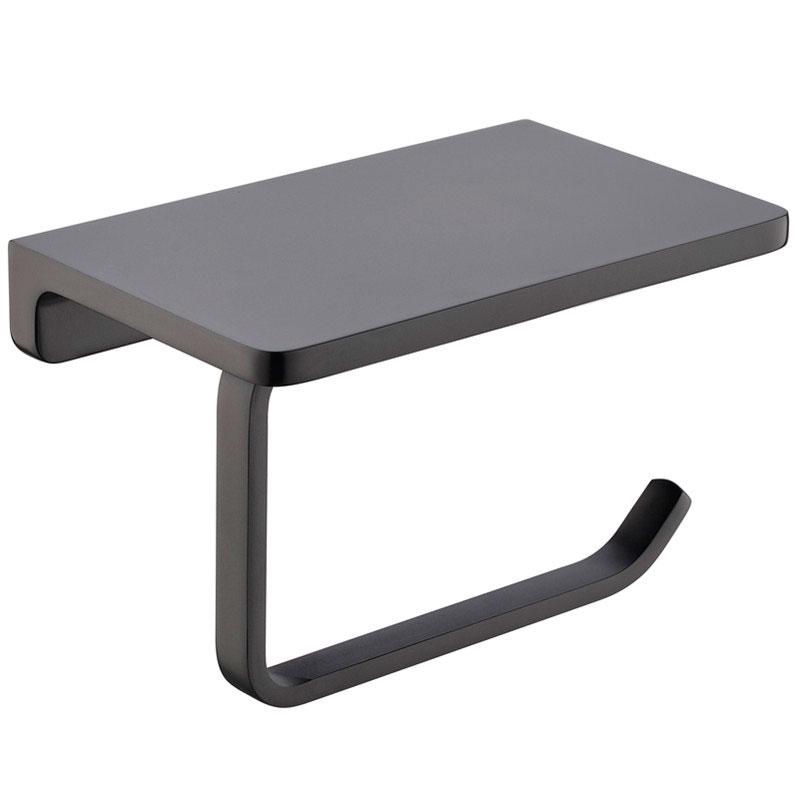 Держатель туалетной бумаги с полочкой Art Design 55017 Черный