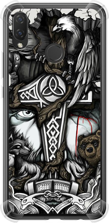 Чехол на Huawei P Smart Plus Тату Викинг (4098sp-1555-42517)