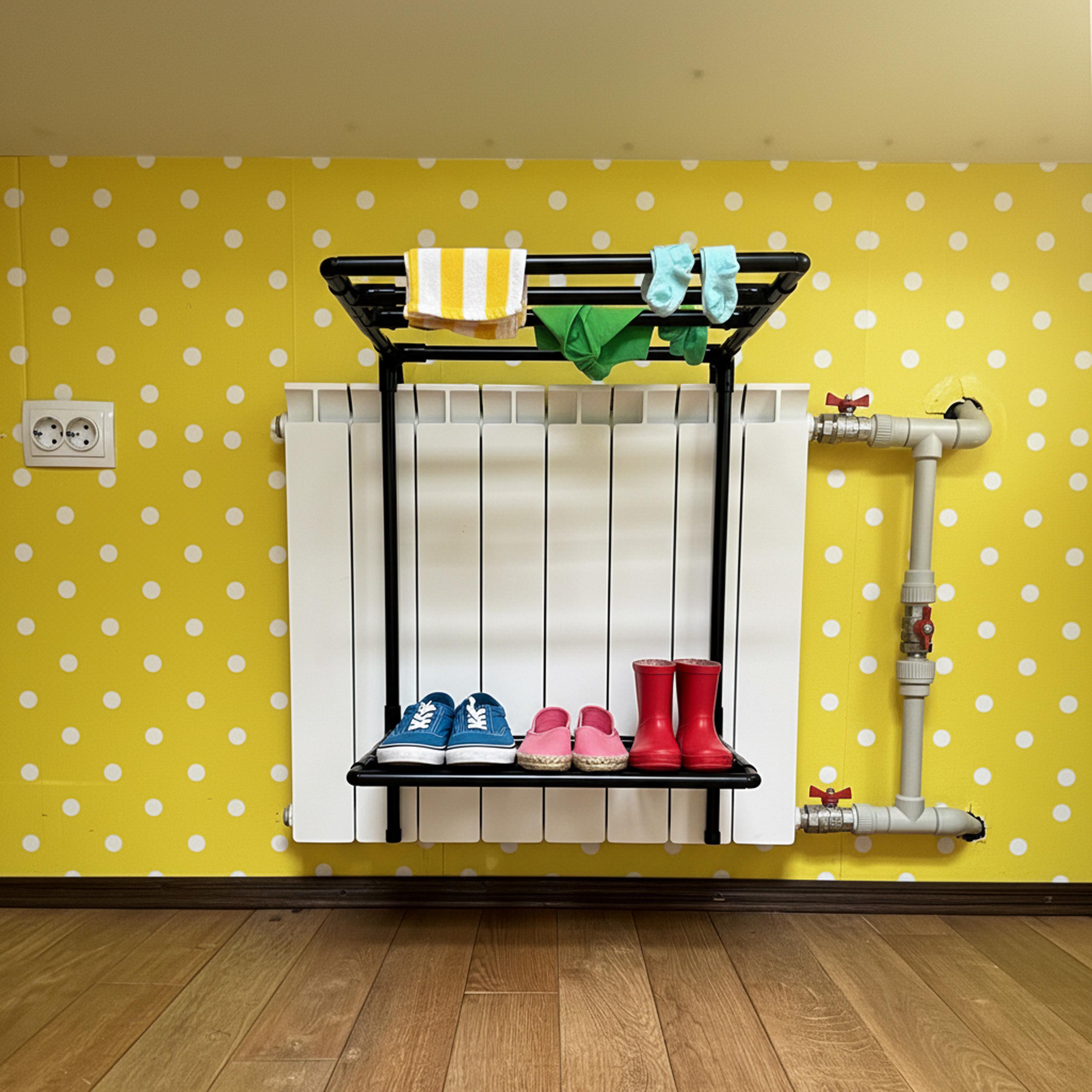 Сушилка на батарею Gobi 2х уровневая усиленная универсальная 60 см (30651366) - фото 3 Сушилка на батарею Gobi 2х уровневая усиленная универсальная 60 см (30651366) - фото 3