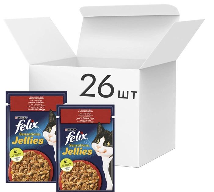 Корм для котів вологий Felix Sensations Jellies з яловичиною та томатами в желе 85 г 26 шт. - фото 2 Корм для котів вологий Felix Sensations Jellies з яловичиною та томатами в желе 85 г 26 шт. - фото 2
