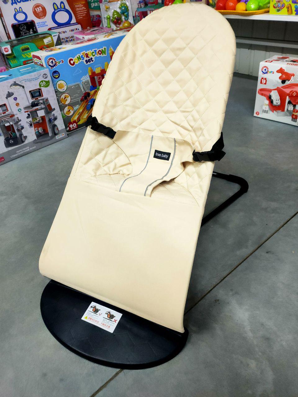 Шезлонг-кресло для новорожденных с регулируемой спинкой и складной конструкцией