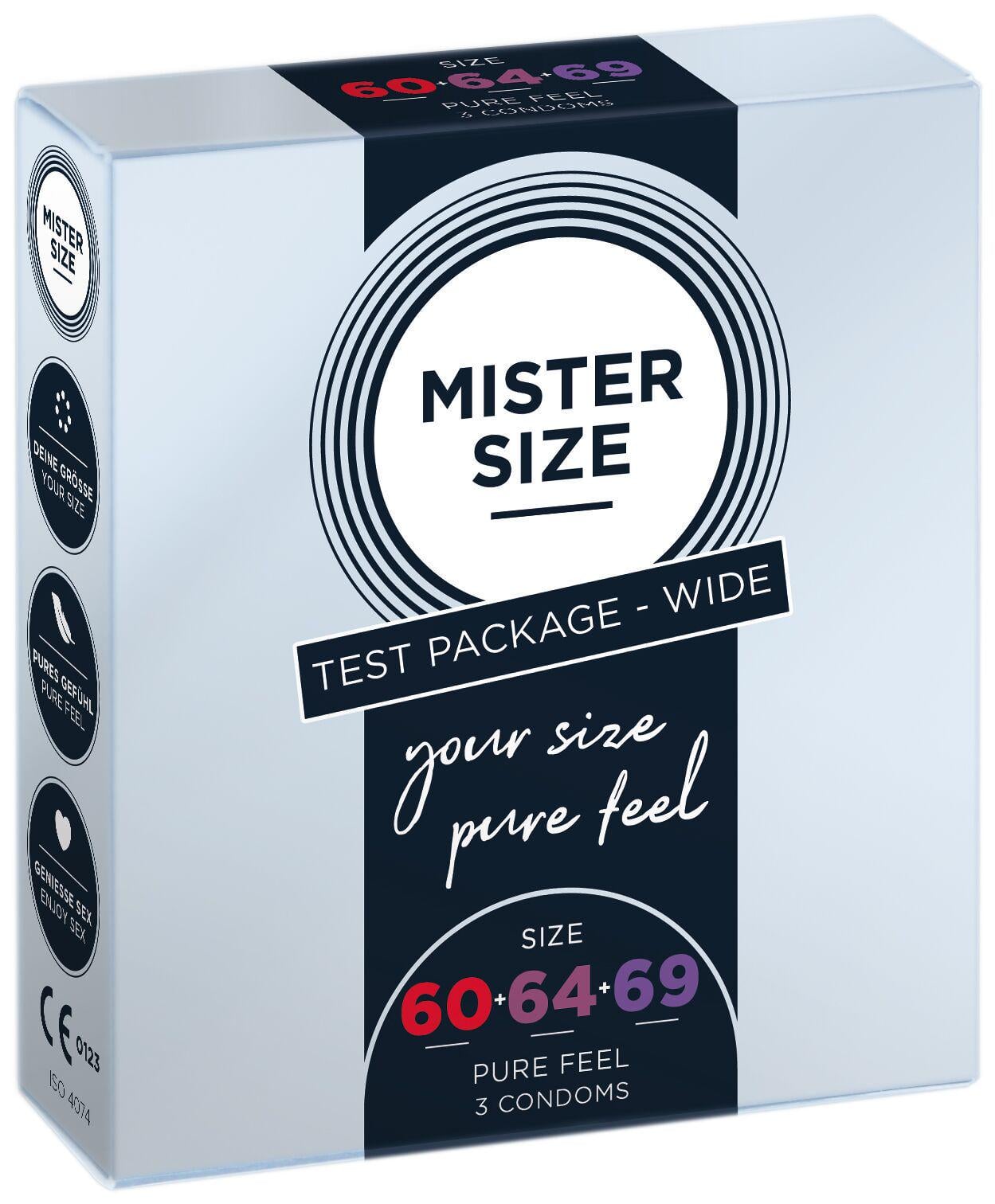 Набір презервативів Mister Size pure feel 60/64/69 товщина 0,05 мм 3 шт. (BL8041)