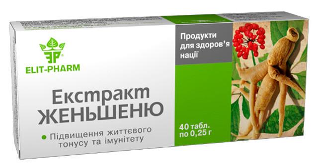 Экстракт женьшеня Элит-Фарм 40 табл. (1260960038)