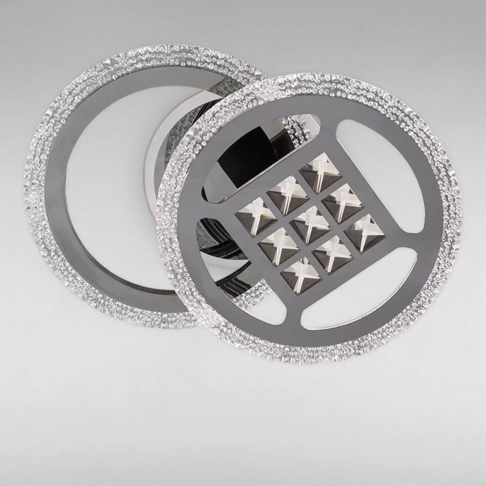 Светодиодная люстра Svet на два плафона с подсветкой 78W 3000-6500K Хром (SC-3199/2C BP)