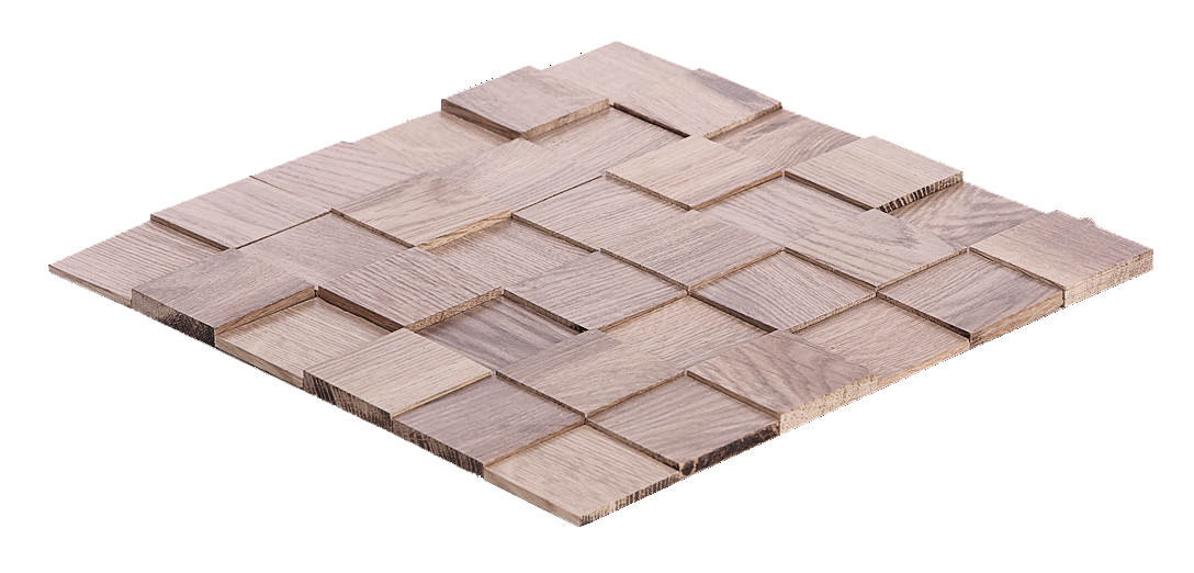 Панели для стен Wood Mosaica Tessera 3D деревянные 0,51 м2 Дуб белый (0W3-d) - фото 1