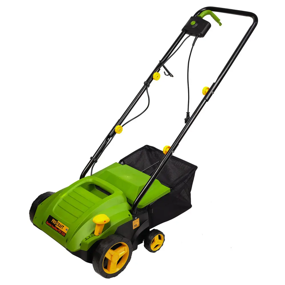 Скарифікатор-аератор електричний Procraft PSC320 1500 Вт травозбірник 30 л 2 насадки