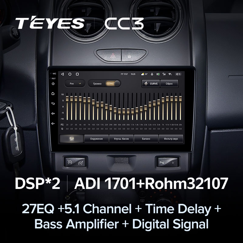 Автомагнитола штатная Teyes для Renault Duster 2020-2020 для LADA Lar Android CC3 3+32G Wi-Fi/4G (1488369597) - фото 5