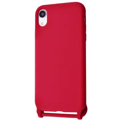 Силиконовый чехол CORD для iPhone Xr с шнурком Красный