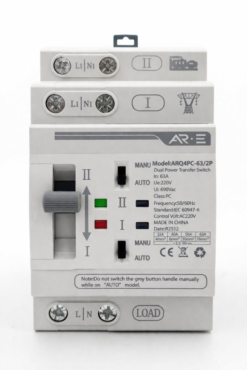Автомат введення резерву AR.E ARQ4PC-63 2P 63A 220V (33864296)